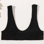 Ribbed Seamless U-Back Bralette Women's Push Up Tube Tops Wire Free Plunge Underwear Sexy Lingerie Small Cup Intimates M-XL