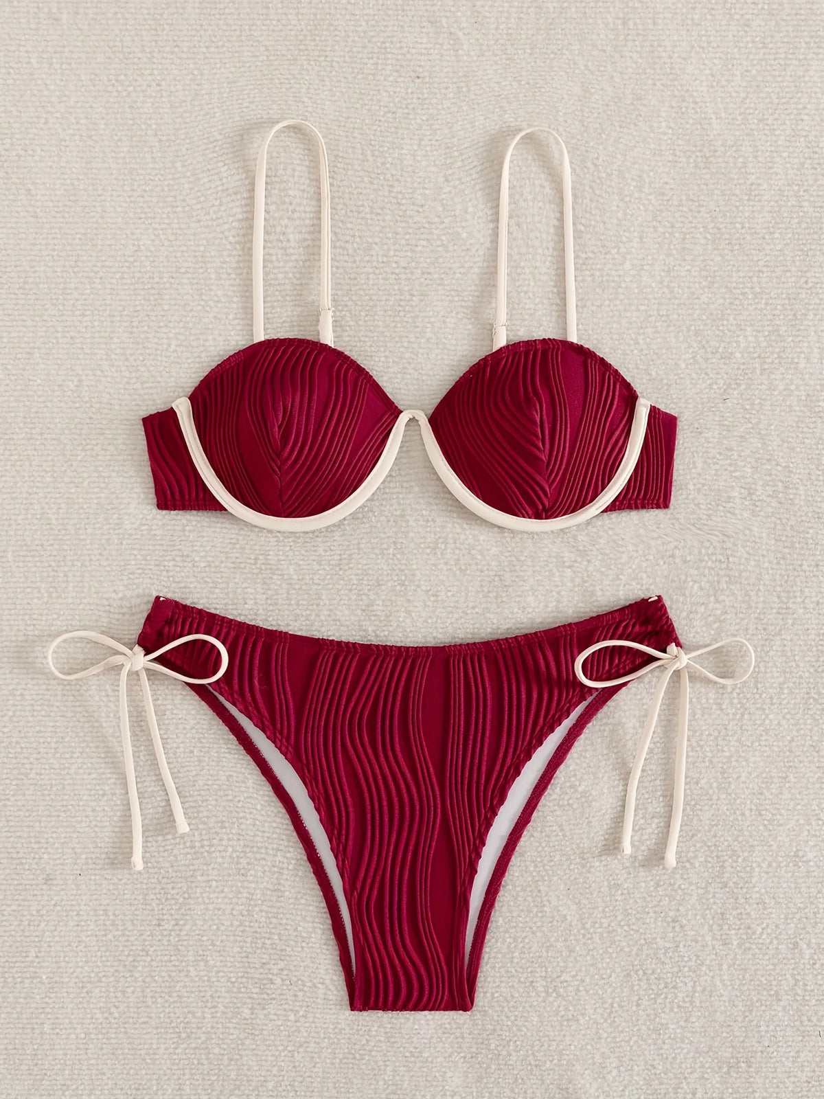 ZTVitality Sexy Patchwork Underwire Bikini 2025 New Arrival Biquini Padded Bra Push Up Bandage Swimsuit Women Swimwear Beachwear