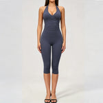 Yoga Set 2PCS Women Tracksuit Sports Set Fitness Outfits Sportswear Workout Clothes Running Capri Pants Gym Suit Athletic Wear