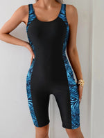 2025 New Women's Sports Monokini Swimwear Sexy Tie-dye Print Patchwork One Piece Swimsuit Beach Vacation Competitive Swimsuit