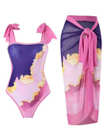 2026 Printed Strappy Swimsuit One Piece & Beach Dress Sexy Swimwear Women Bathing Swimming Swim Suit Female Padded Beachwear
