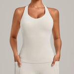 Women's Seamless Yoga Vest Sports Fitness Gym Beauty Back Top Nude Slim Fit Training Running Workout Vest