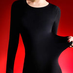 Seamless Bodysuit For Autumn And Winter Fleece-Lined Warm Body-Shaping Full Body Sexy Unisex Convenient With Stockings C96S