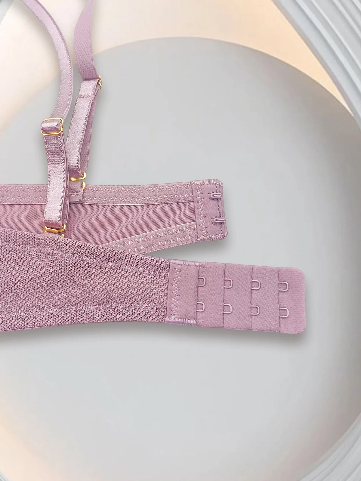 Purple deep V gather top bra women's big bust show small soft underwire bra sexy mesh bra