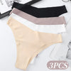 3Pcs/Set Women Ice Silk Panties V-Waist Low Rise Briefs Seamless Underwear Female Quick-Drying Underpants Sexy Lingerie S-L