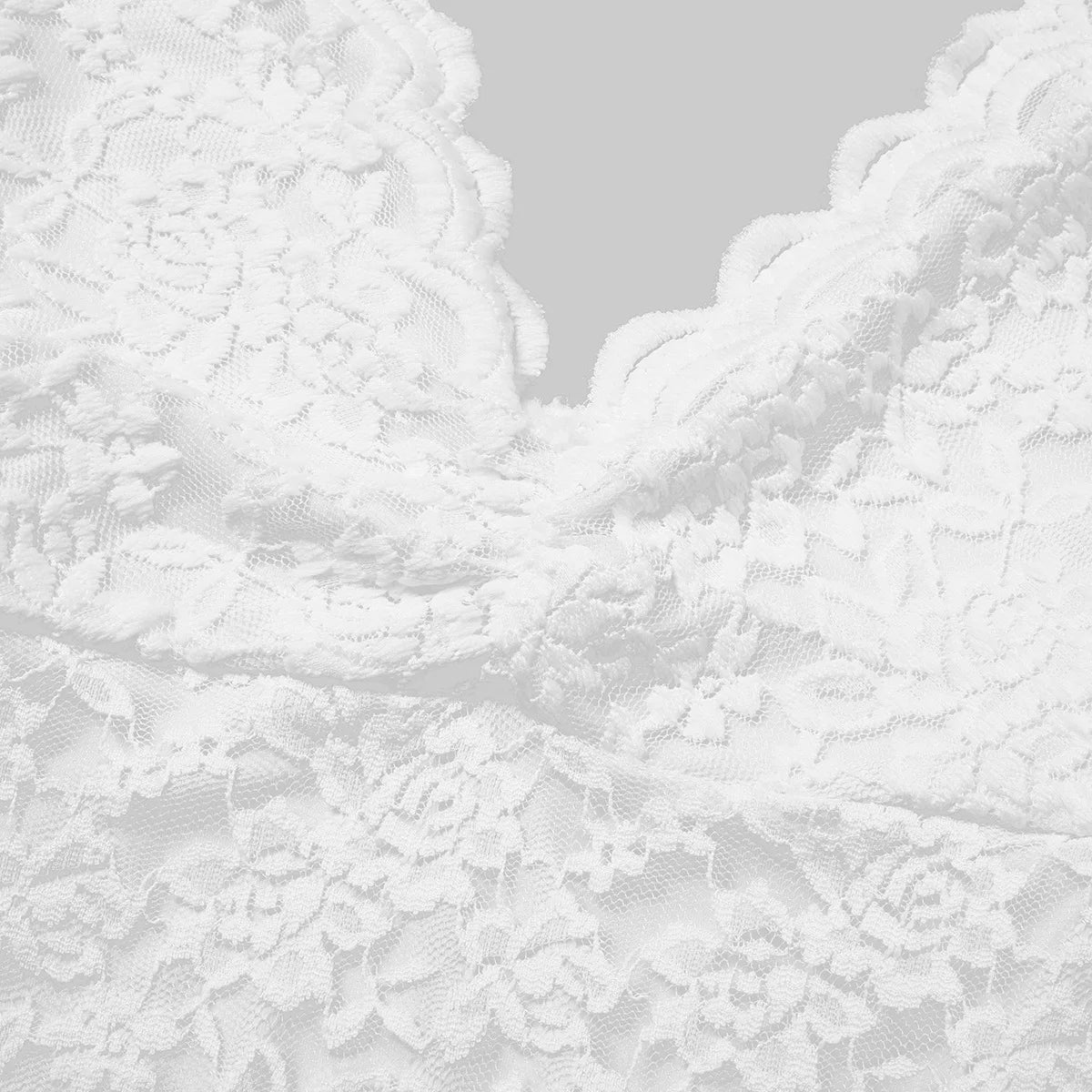Sexy White Lace Bodysuit Women Solid Color Long Sleeve Sheer Corset Top Autumn Ruffles V Neck See Thourgh Slim Fit Jumpsuit