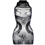 1PC Women Sexy Fishnet Beach Cover Up Hollow Out Bodycon Dress See Through Summer Swimwear
