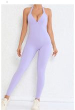 Backless Gym Jumpsuit Sport Overalls Women Nylon Yoga Workout Clothes for Women Fitness Clothing Gym Sets Womens Outfits