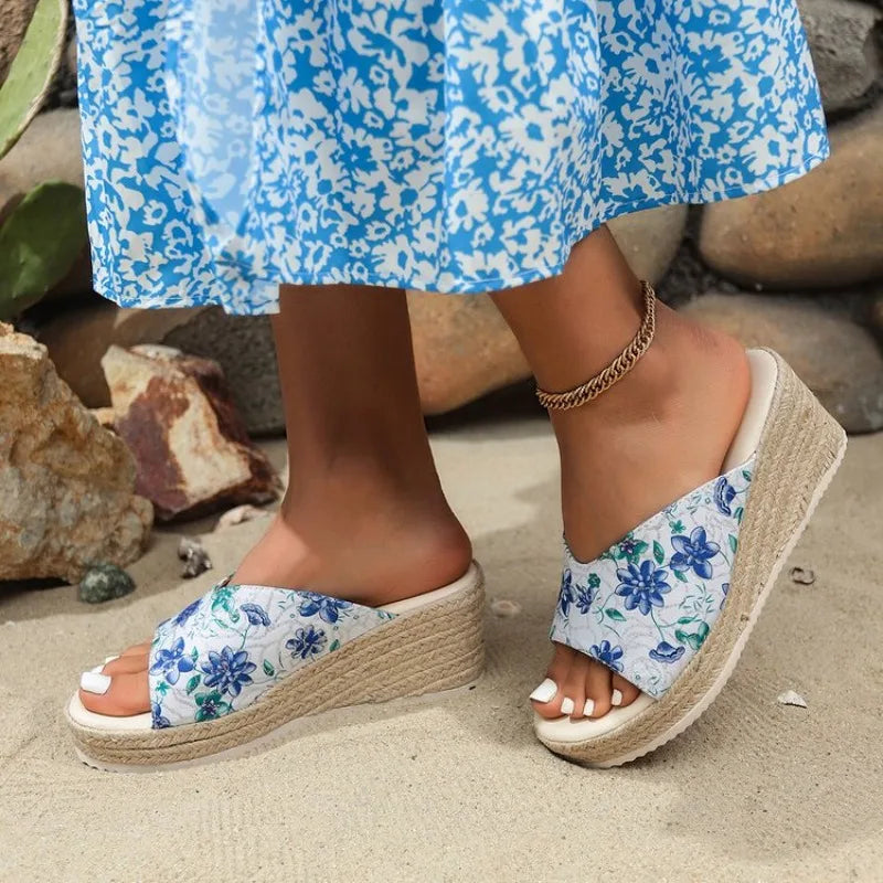 Women's Thick-soled Wedge Heels, Fashion Open-toe Non-Slip High Heels, Outdoor Sandals