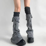 New Japanese Lolita Sweet Girl Leg Warmer Knit Socks Wool Ball Knitted Foot Cover Women Autumn Winter Heap Heap Socks