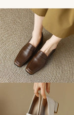 Style Spring Autumn Versatile British Style Flat Shoes Women's Vintage Leather Pumps High Heel Shoes Summer Season 2026