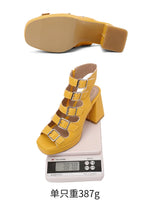 NASBAVI Women Sandals High Heels Summer Fashion Ankle Buckle Strap Female Gladiator Sandals Platform Shoes Block Heels Size 45