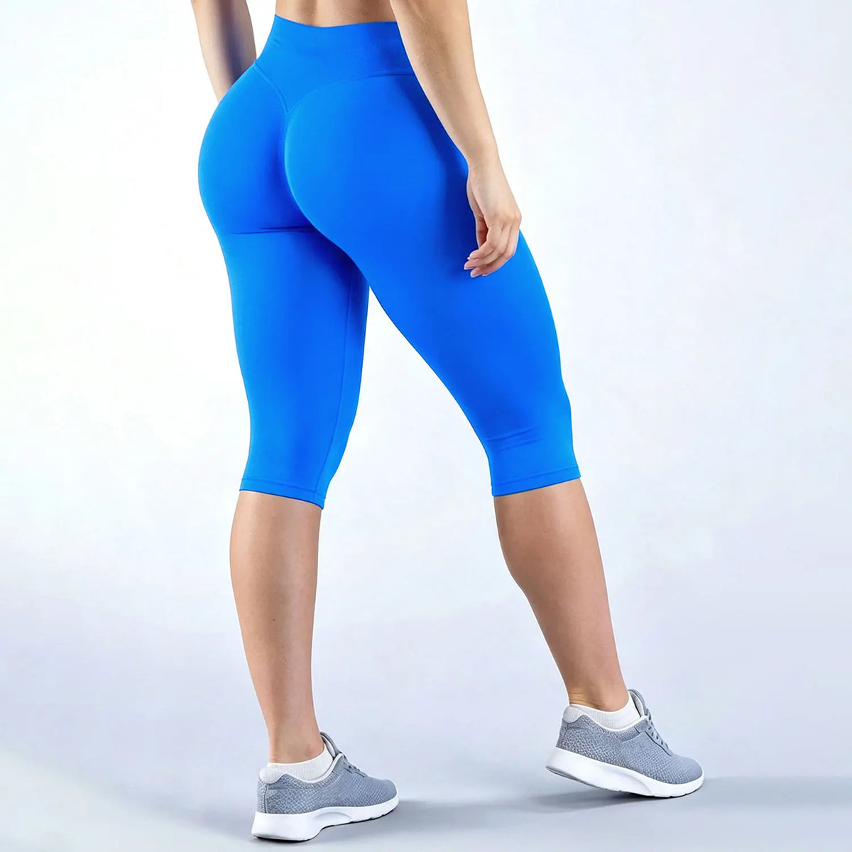 NCLAGEN Seamless Yoga Capri Pants Women Quick Dry Running Sportswear Outdoor Fitness Leggings Gym Clothes Workout Sports Tights