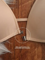 MOYISU French Triangle Cup Underwear Women's Thin Straps Beautiful Back Halter Invisible Front Buckle Bra Thin Seamless Bra