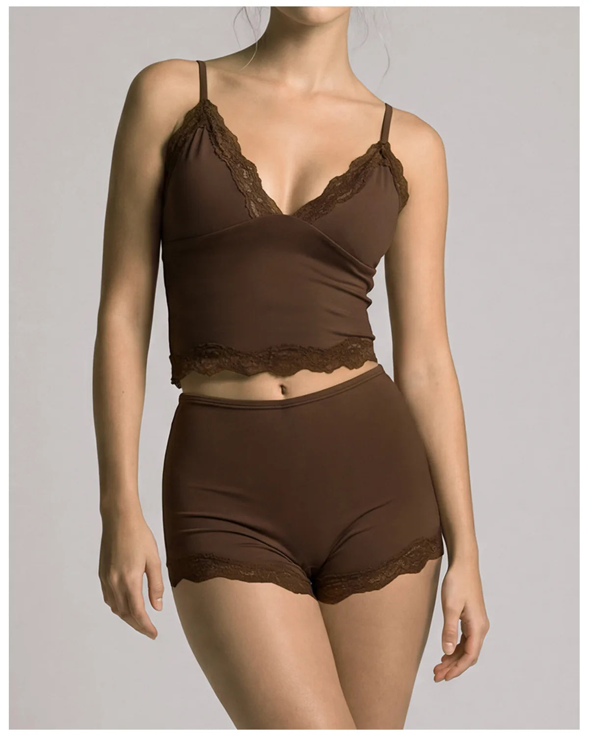 Lace V-neck Camisole Yoga Sets Women Black Hanging Neck Sports Tank Top Sportswear Gym Clothing High Waist Shorts Fitness Suits