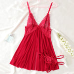 New Erotic Pajamas Set Lace Sleepwear For Women Exotic Cotumes Babydoll Transparent Dress Sexy Lingerie Hot Nightdress Open Bra