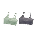 2Pcs/Set Push-Up Bras For Women Tube Top Seamless Underwear No Steel Ring Soft Support Bra Female Breathable Sexy Lingerie