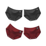 4Pcs/Set Ice Silk Panties Women Low-Waist Stretch Briefs Female Underpants Sexy Lingerie Solid Color Invisible Intimates M-XL