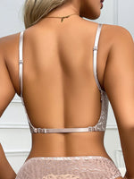 Ultra thin sexy spacer bra hang neck underwear breathable U back backless bralette underwire push up invisible bra