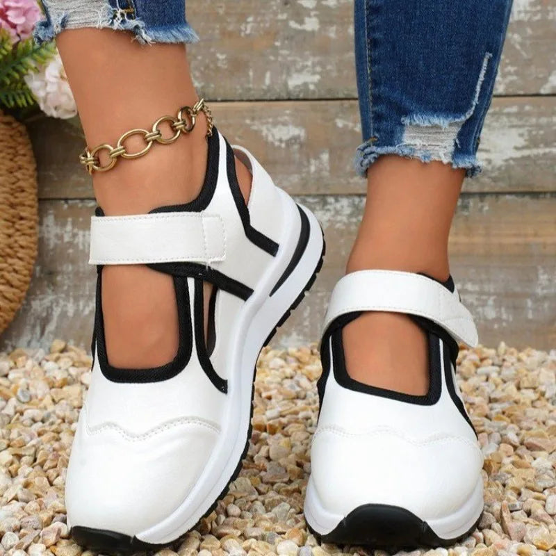 Outdoor Breathable Mesh Vulcanized Sneakers Women's Shoes Flats Casual Platform Travel Walking Footwear