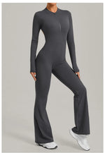 Women's Seamless Yoga Jumpsuits Sports Fitness Gym One-piece Long-sleeves Hip-Lifting Beauty Back Workout Training Bodysuits
