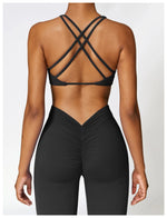 Push Up Gym Top Women Pleated Design Sports Bra Women Sexy Yoga Bra Running Yoga Clothes Women Fitness Workout Brassiere Women