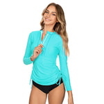 Women's Long Sleeve Tankini Set 2026 Sports Swimsuit Summer Beachwear Two-Piece Bathing Suits for Pool Swimming And Surfing