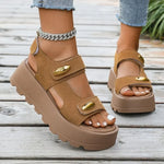 Summer Chunky Sandals Women's Wedge Heels Slides 5cm High Heels Platform Casual Woman Beach Thick Bottom Sandals