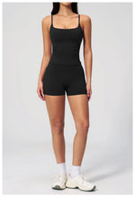 2 Piece Shaved Yoga Sets Women Hip Lifting Shorts Fitness Suit Outdoor Leisure Running Slimming Sports Vest Workout Tracksuit