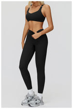 Women Yoga Suit Tracksuit Sports Bra High Waist Legging Shorts Outfit Gym Set Fitness Running Workout Clothes Push Up Sportswear