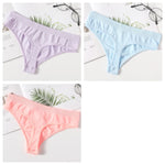 3PCS/Set Seamless Thongs Women Panties G-String Sport Underwear Female Sexy Lingerie Low Waist T-Back Underpants M-XL Intimates