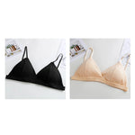 2Pcs/Set Cotton Bras For Women Push-Up Brassiere Sexy Lingerie Female Wire Free Seamless Underwear 1/3 Cup Padded Bralette