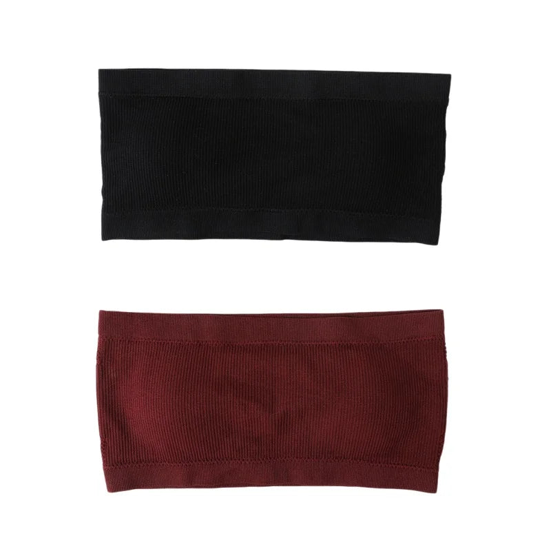 2Pcs/Set Strapless Bras For Women Tube Bra Female Sexy Crop Top Seamless Underwear Non-wire Bandeau Bra M-XL Women Intimates