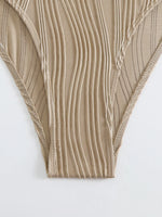 Sexy Halter V Neck Wrinkled Female Swimwear One Piece Swimsuit Women Backless Monokini High Leg Cut Bathing Suit Swim Beach Wear