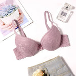 Beauwear 75 80 85 B C Cup Women's 3/4 Cup Plunge Bras Sexy Lace Solid Color Thin Mold Cup Bra Unlined Underwire Bralette 