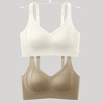 2Pcs/Set Plus Size Padded Bras For Women Push-Up Bra Wide Straps Seamless Underwear Non-wire Bra Female Comfy Intimates M-4XL