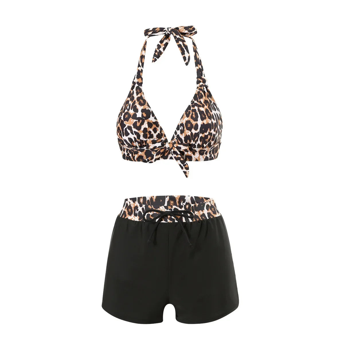 Sexy High Waist Bikini Shorts 2026 Women Swimsuit Two Piece Swimwear Female Bikinis Set Leopard Bathing Suits Brazilian Biquini