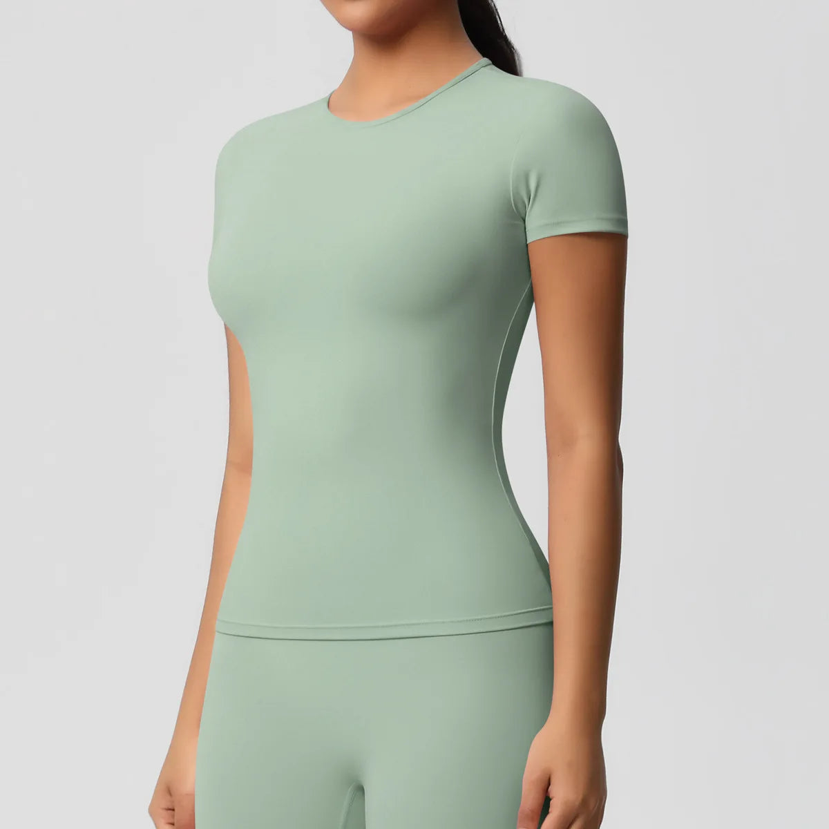 Women Gym Tops Running Sports T Shirts Breathable Summer Yoga Tops Shirts Short Sleeve Fitness Elastic Sports Top Active Top Tee