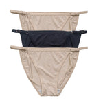 3Pcs/Set Ice Silk Panties Women Low Rise Briefs Brazilian Panties Solid Color Underwear Female Underpants Sexy Lingerie S-XL