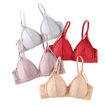 Sexy Deep V Lace Bra Thin Cup No Underwire Comfortable Daily Wear for Small Breasts Women's Fashion Underwear