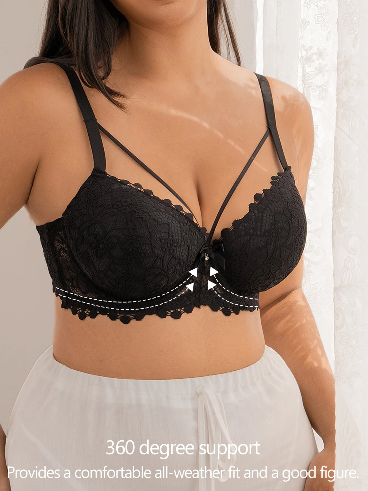Large Size Lace Lingerie for Women Thin Push Up and Collection Lifting Underwear Comfy Anti Sagging Breast Brassiere