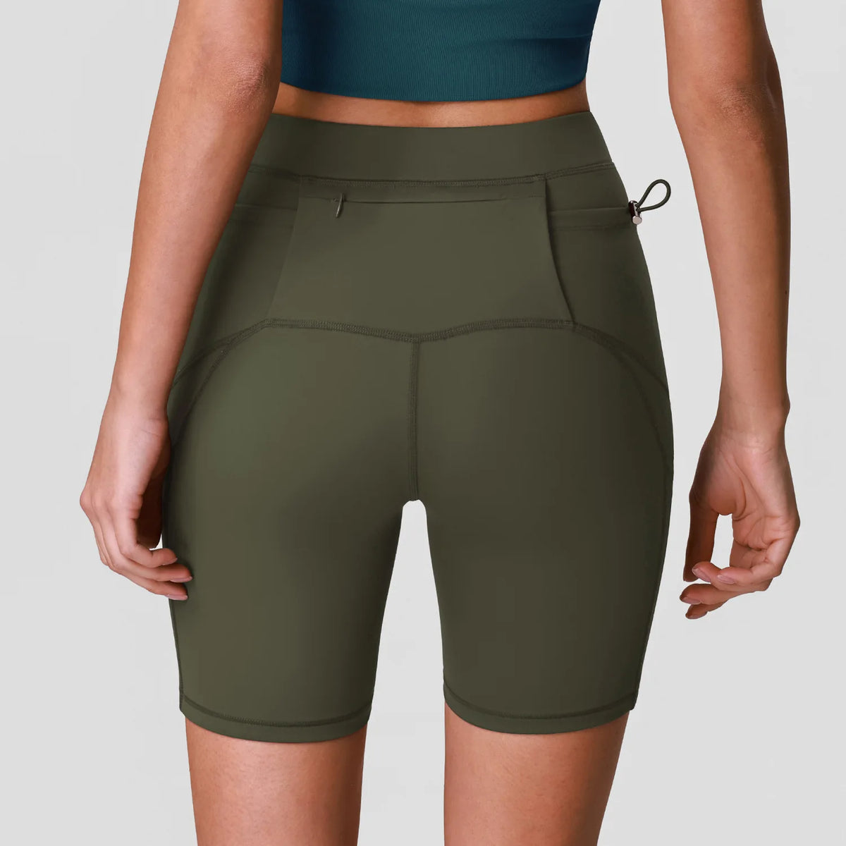 Naked High Waisted Yoga Shorts Women Quick Drying Side Pocket Cycling Pants Outdoor Abdominal and Hip Lifting Sports Shorts