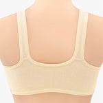 Women's Bra Wire-Free Front Closure Solid Color Full Coverage Fixed Cups More Considerate for Middle-Aged And Elderly Individual