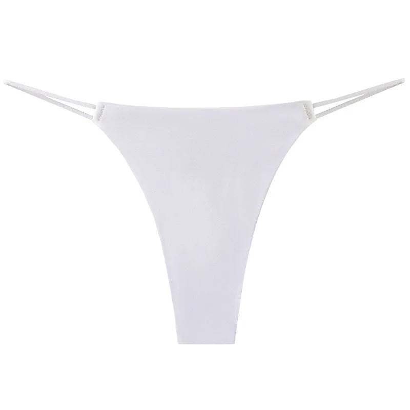 Women Panties G String Sexy Thong Seamless Underwear Ice Silk T Back Butterfly Briefs Girls Low Waist Lingerie Plus Size S-XL
