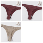 3Pcs/Set Women Brazilian Panties Low-Rise Thong Comfort T-back Underwear Sexy Lingerie High-Stretch Ｇ-string Multi Color M-XL
