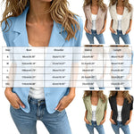 Women Cropped Short Sleeve Blazer Jacket Lapel Collar Buttons Loose Solid Suit Coat Summer Casual Office Outerwear With Pocket