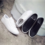 New Spring and Summer with White Shoes Women Flat Leather Canvas Shoes Female White Board Shoes Casual Shoes Female 239