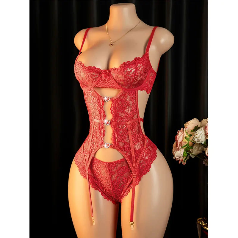 Sexy Lingerie Women Bra And BodyStockings Sets Cosplay Erotic Costumes Deep V Underwear Set Female SexyBra And Panty Sets