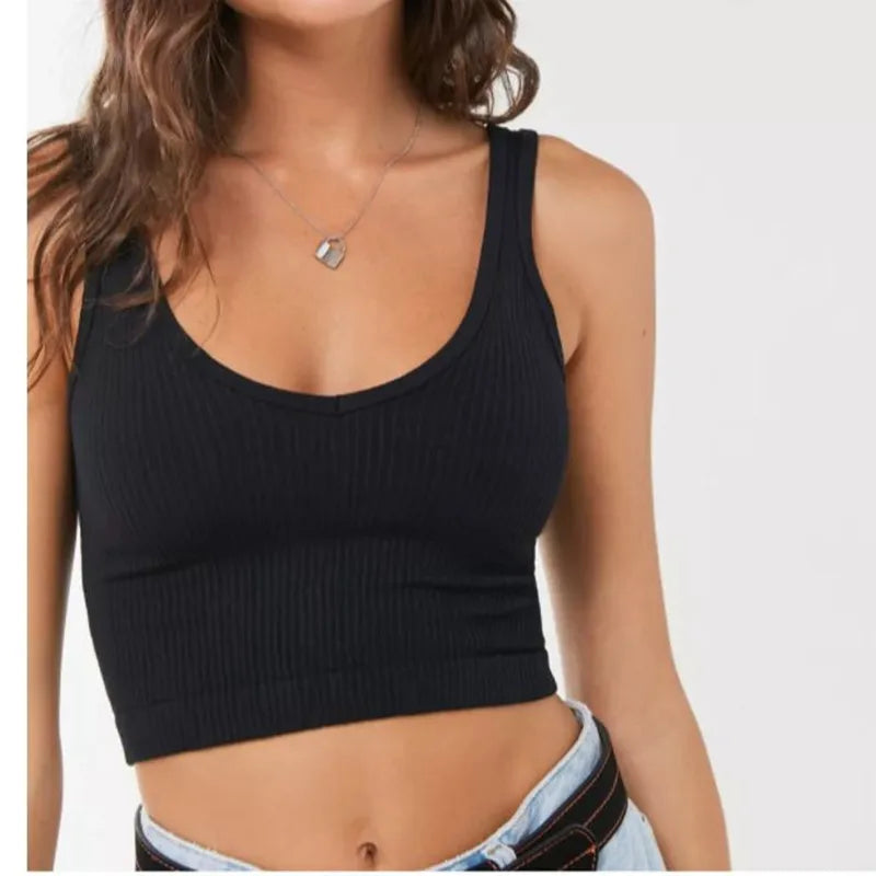 Women Bra And Panties Set Summer Tops Hip Push Up Shorts Active Bra Crop Top Lingerie Set Female Seamless Underwear
