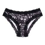 1 Pc Printed Lingerie for Women Sexy Lace Edge Wrapped Hip Underwear Halloween Themed Comfortable and Breathable Triangle Pants